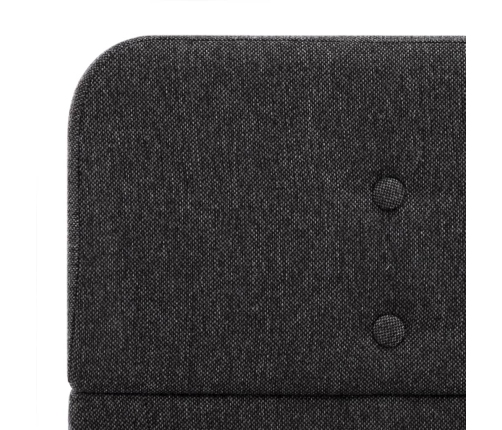Estructura de cama de arpillera gris oscuro 140x200 cm