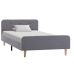 Estructura de cama sin colchón tela gris claro 90x200 cm