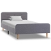 Estructura de cama sin colchón tela gris claro 90x200 cm