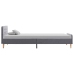 Estructura de cama sin colchón tela gris claro 90x200 cm