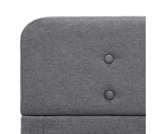Estructura de cama sin colchón tela gris claro 90x200 cm