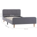 Estructura de cama sin colchón tela gris claro 90x200 cm