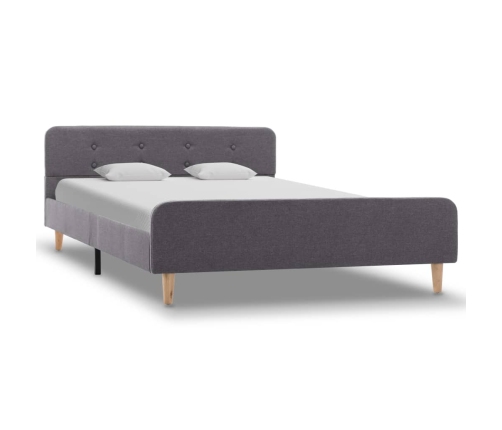 Estructura de cama de tela gris claro 120x200 cm