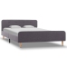 Estructura de cama de tela gris claro 120x200 cm