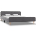 Estructura de cama de tela gris claro 140x200 cm