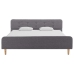 Estructura de cama de tela gris claro 140x200 cm