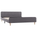 Estructura de cama de tela gris claro 140x200 cm