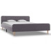 Estructura de cama sin colchón tela gris claro 160x200 cm