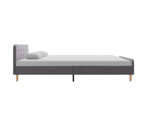 Estructura de cama sin colchón tela gris claro 160x200 cm