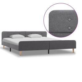 Estructura de cama de tela gris claro 180x200 cm