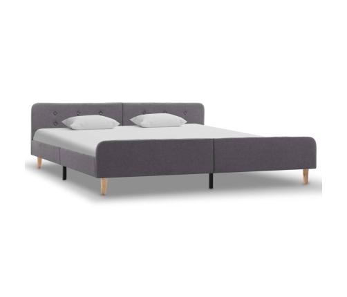 Estructura de cama de tela gris claro 180x200 cm
