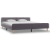Estructura de cama de tela gris claro 180x200 cm