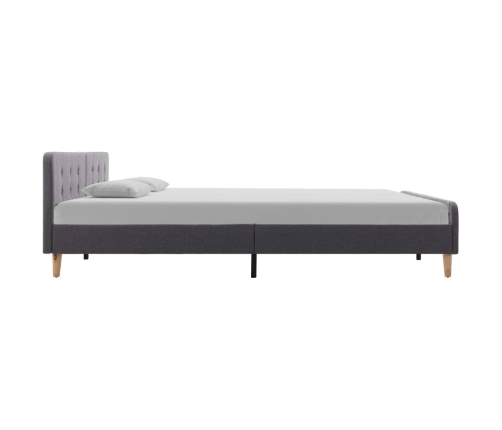 Estructura de cama de tela gris claro 180x200 cm