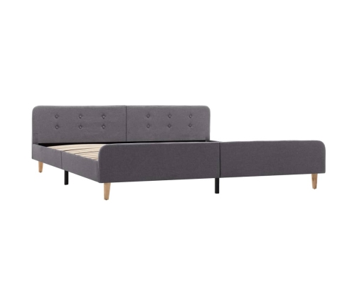 Estructura de cama de tela gris claro 180x200 cm