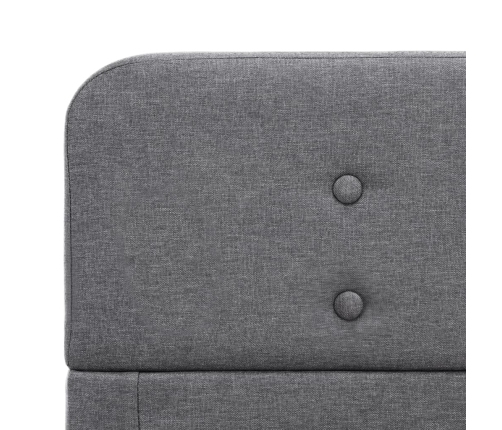 Estructura de cama de tela gris claro 180x200 cm