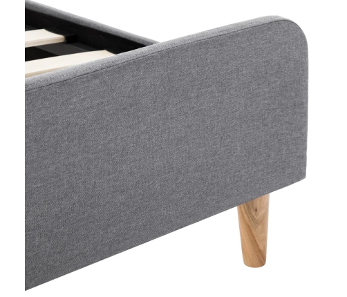 Estructura de cama de tela gris claro 180x200 cm
