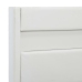 Estructura de cama con LED cuero sintético blanco 140x200 cm