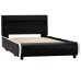 Estructura de cama con LED cuero sintético negro 100x200 cm