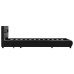 Estructura de cama con LED cuero sintético negro 100x200 cm