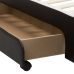 Estructura de cama con LED cuero sintético negro 100x200 cm