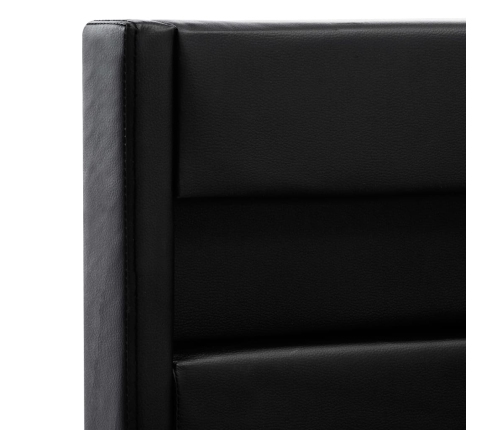 Estructura de cama con LED cuero sintético negro 100x200 cm