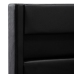Estructura de cama con LED cuero sintético negro 100x200 cm