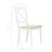 Sillas de comedor 6 uds madera maciza de caucho blanco y madera