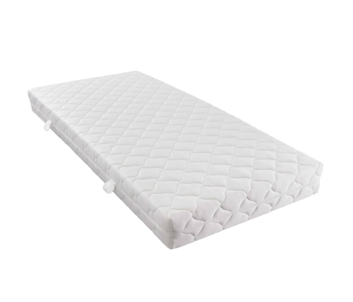 vidaXL Cama con colchón cuero sintético blanco 140x200 cm