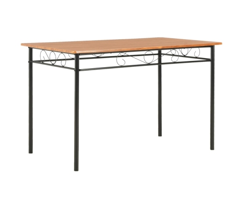 Mesa de comedor de MDF marrón 120x70x75 cm