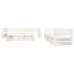Set de muebles de jardín de palets 6 piezas madera blanco