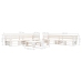 Set de muebles de jardín de palets 6 piezas madera blanco