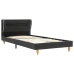 vidaXL Cama con LED y colchón arpillera gris oscuro 90x200 cm