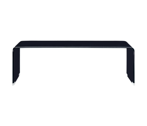 Mesa de centro de vidrio templado negro 98x45x31 cm