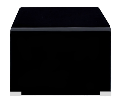 Mesa de centro de vidrio templado negro 98x45x31 cm