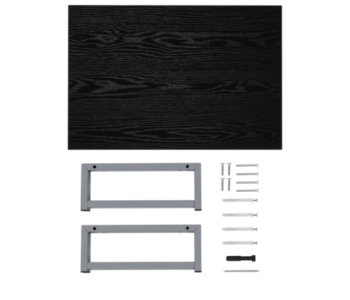 Mueble de cuarto de baño negro 60x40x16,3 cm