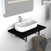 Mueble de cuarto de baño negro 60x40x16,3 cm