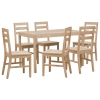 Juego de comedor 7 piezas madera maciza de acacia