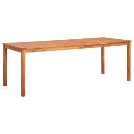 Mesa de jardín madera maciza de acacia 215x90x74 cm