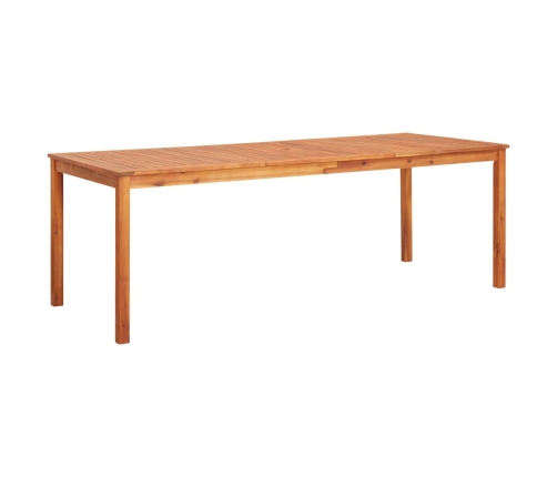 Mesa de jardín madera maciza de acacia 215x90x74 cm