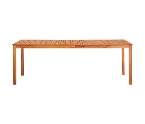 Mesa de jardín madera maciza de acacia 215x90x74 cm