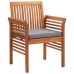 Sillas de comedor jardín 2 uds con cojines madera maciza acacia