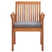Sillas de comedor jardín 2 uds con cojines madera maciza acacia