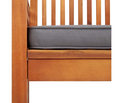 Sillas de comedor jardín 2 uds con cojines madera maciza acacia