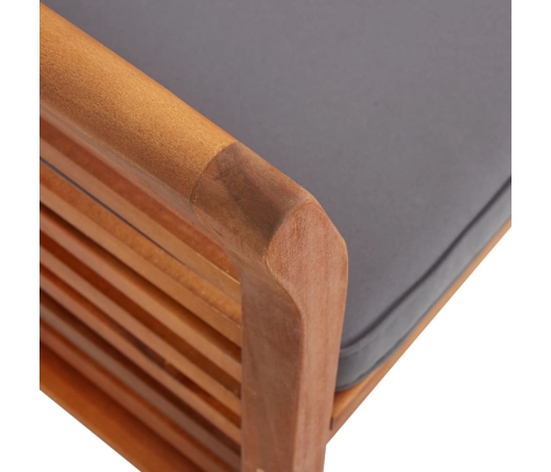 Sillas de comedor jardín 2 uds con cojines madera maciza acacia