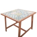 Mesa de comedor de jardín madera acacia superficie azulejos