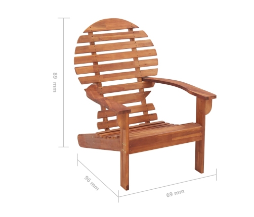 Silla Adirondack madera maciza de acacia