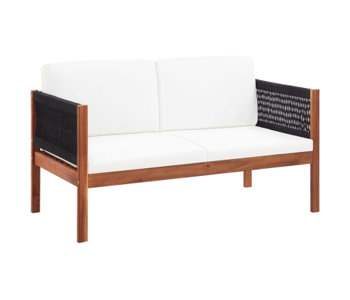 Juego de muebles de jardín 4 piezas madera maciza de acacia