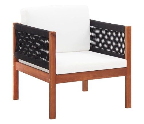Juego de muebles de jardín 4 piezas madera maciza de acacia