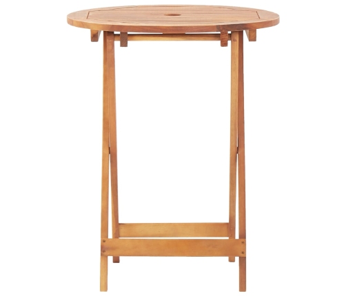 Mesa plegable de jardín de madera maciza de acacia 60x75 cm