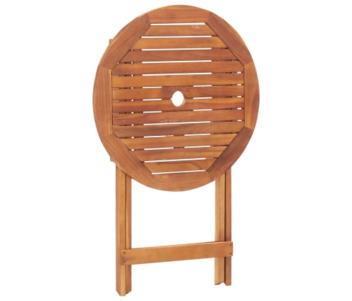 Mesa plegable de jardín de madera maciza de acacia 60x75 cm